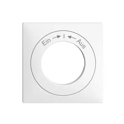Frontset Ein->I<-Aus EDIZIOdue weiss 60×60mm für Schlüsselschalter 