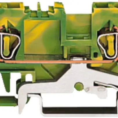 Borne WAGO 2L 4mm² vert/jaune 