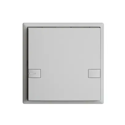 Poussoir univ. ENC 1×2t bornes à vis EDIZIOdue gris clair, avec LED 