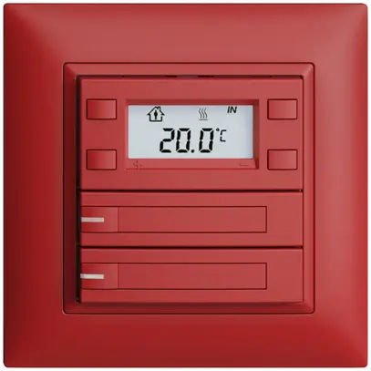 Poussoir RTH ENC KNX 2× EDIZIOdue FMI berry, avec pap.+LED RGB 