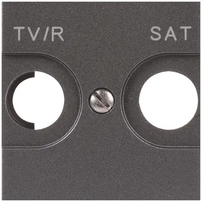 Plaque frontale MOS TV/FM/SAT magnésium 2 modules 