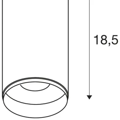 Plafoniera LED SLV NUMINOS M DALI 20W 2125lm 4000K 24° Ø85×185mm nero 