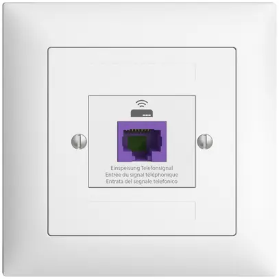 Presa ritorno INC EDIZIOdue FMI 1×RJ45 p.Swisscom VoIP, 8 poli, UTP, bianco 