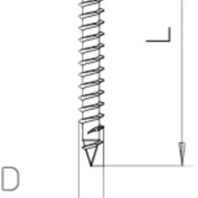 Vis pour panneau aggloméré à tête conique Bettermann 4.5×40mm T-Drive zinguée 