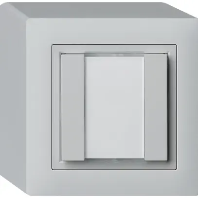 Poussoir universel AP 2×kallysto sans LED gris clair 