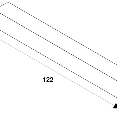 EB-Gehäuse SLV DASAR 1000 Kunststoff 1220×130×140mm schwarz 
