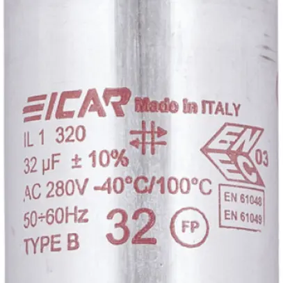 Condensateur ICAR IL 1/500 50X103MM 50µF 250V p.luminaire (parallèle) Ø45×128mm 