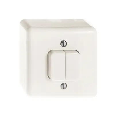 Interrupteur poussoir AP 1/3+3/1L blanc FH 