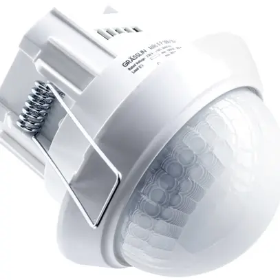 Détecteur d.présence INC Grässlin talis 360°, 2 canaux, Ø20m, 2 fils 