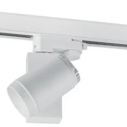 Projecteur LED pour rail Brumberg12W 230V 3000K 840lm Ø63mm blanc 