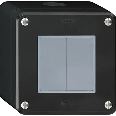 Interruttore AP robusto IP55 schema 3/AR nero 