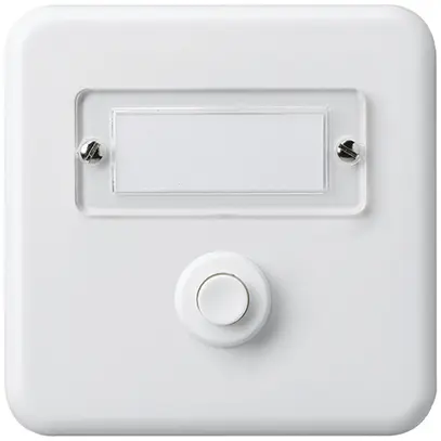 Tasto di suoneria INC basico bianco con etichetta 