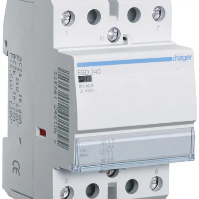 Contattore AMD Hager 24VAC 2 chiusura 0 apertura 40A 3UM 