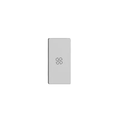 Pulsante 1/2 INC horiz. Edue Wiser simbolo ventilatore grigio chiaro 