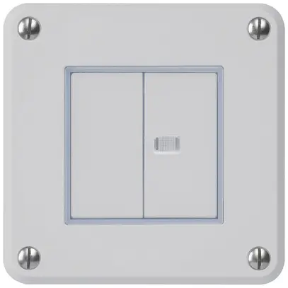 UP-Druckschalter robusto IP55 Schema 3/Drucktaster 1×beleuchtet grau 
