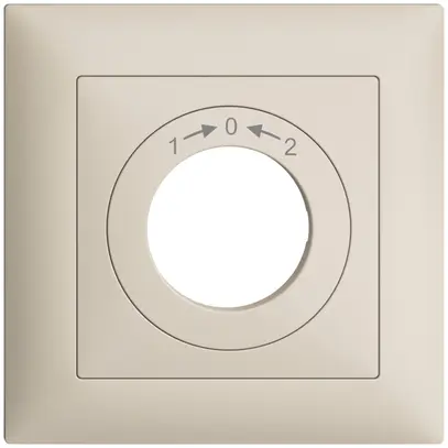 Kit frontal EDIZIOdue 1->0<-2 88×88mm crema pour interr.à clé 