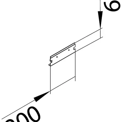 Endstück Hager tehalit.BKB/BKG 200×60mm 