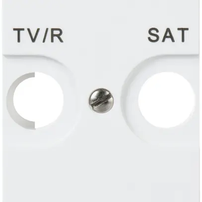 Plaque frontale MOS TV/FM/SAT blanc 2 modules 