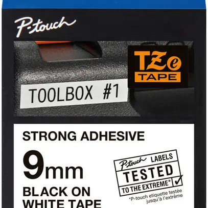 Cassette ruban Brother TZe 9mm×8m blanc/noir 