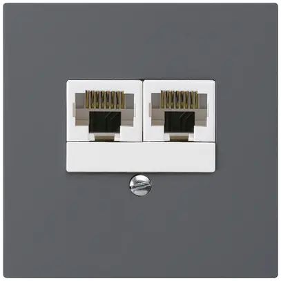 Scatola INC kallysto 2×RJ45u antracite parallelo 