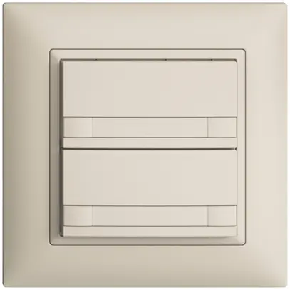 Pulsante INC KNX 2×EDIZIOdue colore crema RGB senza LED con inserto carta 