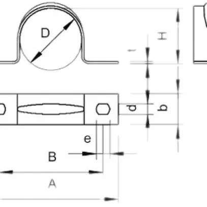 Brida Bettermann 2 lobi 12mm zincato 