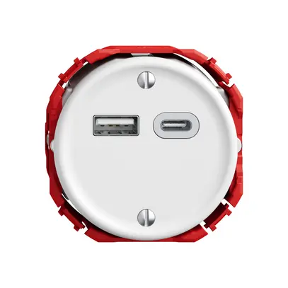 Prise de charge USB STANDARDdue SNAPFIX® 230V AC 18W 1×USB A 1×USB C bc 