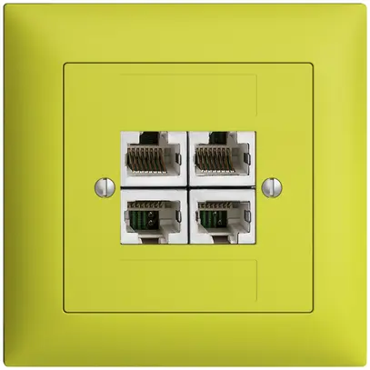 UP-Dose 4×RJ45/s 4P getr. EDIZIOdue lemon ITplus 