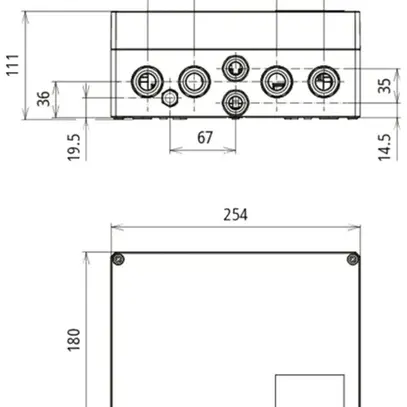 Scatola di raccordo generatore DEHN/elvatec SE DCU 2 YPV 1+2 1000 2M 2S FM 