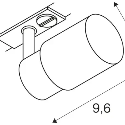 Spot SLV PURI 2.0 Tube GU10 1×6W VAR AD1PH Ø55mm gris 