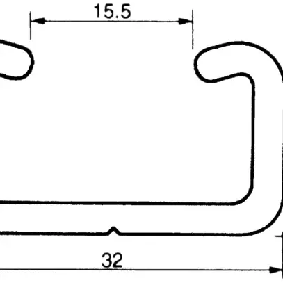 Barra di fissaggio Almatec 32×18×3mm L=3m 