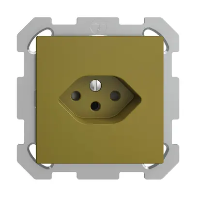 UP-Steckdose EDIZIOdue T13 olive mit Shutter 