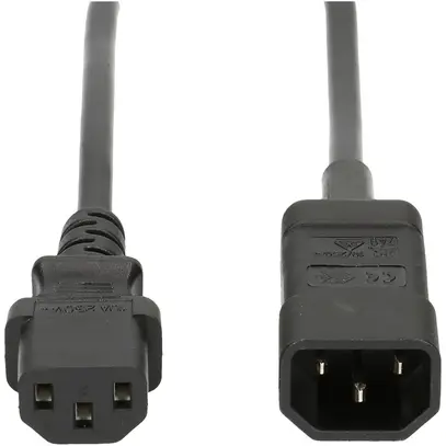 Cavo d'apparecchi MH PVC 10A 230V 3×1mm² C14/C13 3m nero 