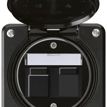 Kit de montage ENC robusto IP55 plat noir pour 2×Keystone pour combinaison 