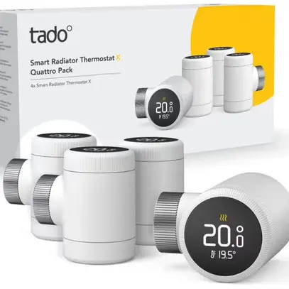 Thermostat intelligent X tado°,  servomoteur, Matter, pack de 4 