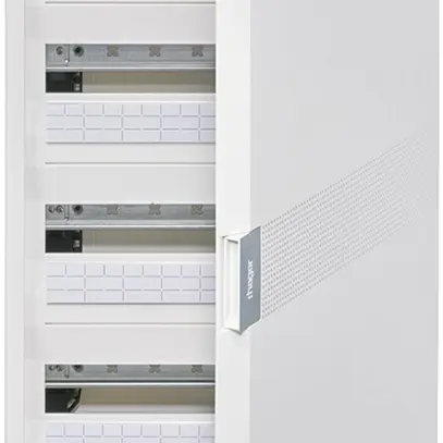 Distributore AP Hager vega 4-file 18UM porta bianco IP40 400×775×146mm 