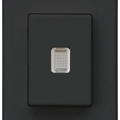 Pulsante INS Hager FLF 10A/250V 0/1L illuminato nero 