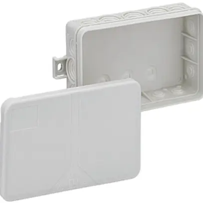 Boîte dérivation AP i16 vide 130×85×37mm, gris clair 