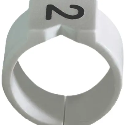 Bague-repère Plica STD, pour 6…12mm² Ø4.5…6mm impression: '0', blanc 