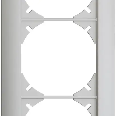 Cadre de recouvrement EDIZIOdue 1×3 gris clair 