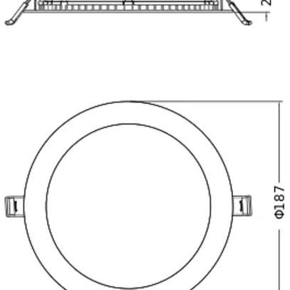Downlight LED LEDVANCE SLIM 16W 1600lm 830/840 IP20/44 90° Ø187mm bianco 