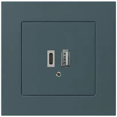 Presa di carica USB INC kallysto.pro 18W PD 1×tipo A 1×tipo C antracite 
