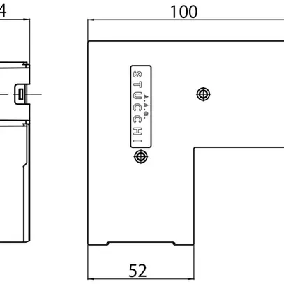 Otturatore INS Sylvania OneTrack Alimentazione a L policarbonato 100×100mm bi 