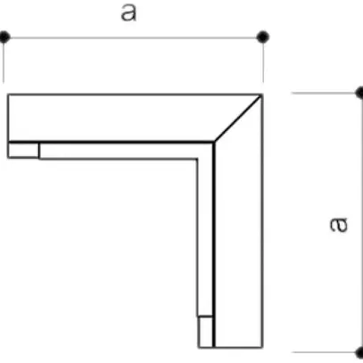 Angle intérieur Bettermann LKM 40×60mm zingué 