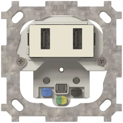 Presa di carica USB+T13 INC ABB GEZ 240V max.2400mA 