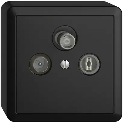 Prise d'antenne AP SAT/TV/R DB53 EDIZIOdue noir avec SAT-F 