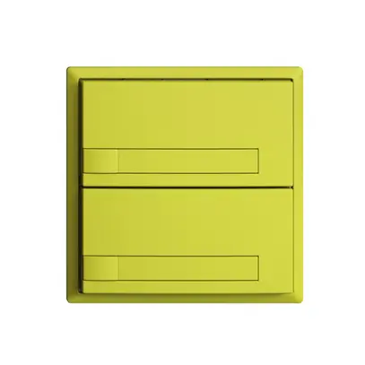 Poussoir ENC KNX 2× EDIZIOdue lemon RGB sans LED avec insert papier 
