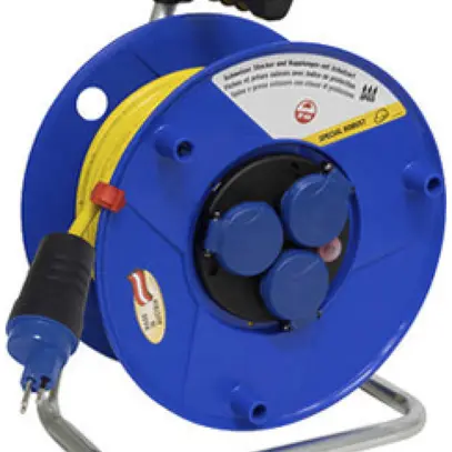 Avvolgicavo BAT 290 Ø290mm 50m 3×1.5mm² 3×T13 materia sintetica blu IP44 