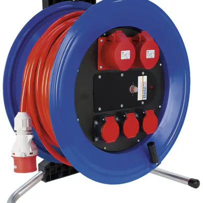 Eurouleur de câble Steffen en matière synthétique 3×T25 N07V3V3-F 5×2.5mm² 40m 