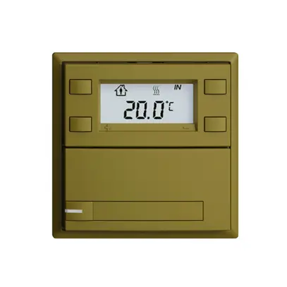 Pulsante RTH INC KNX 1×EDIZIOdue F olive, con carta+LED RGB 